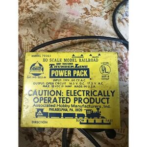 HO Scale Model‎ Thunder Line Power Pack